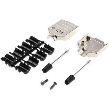 Amphenol ICC D-Sub バックシェエル 8655MH シリーズ 9 極 E， シルバー， 8655MH0901BKLF AMPHENOL