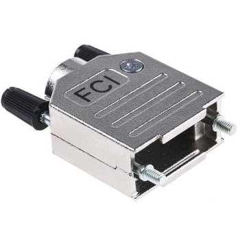 Amphenol ICC D-Sub バックシェエル 8655MH シリーズ 9 極 E， シルバー， 8655MH0902BKLF AMPHENOL