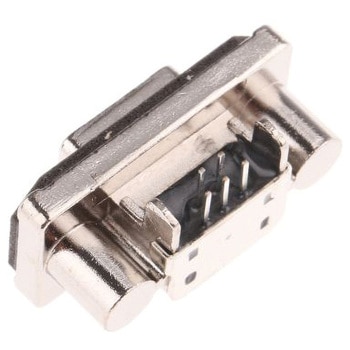 Amphenol USBコネクタ Micro AB タイプ， メス スルーホール実装 MUSBE15134 AMPHENOL