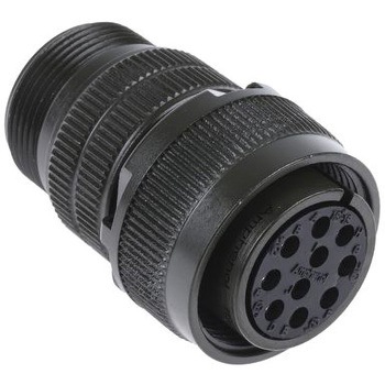 Amphenol Industrial MIL規格丸型コネクタ MS3106A， シリーズ， 10極 MS3106A-18-1S AMPHENOL