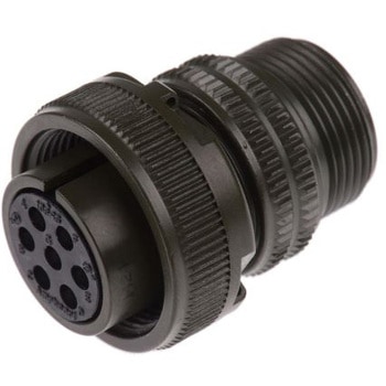 Amphenol Industrial MIL規格丸型コネクタ MS3106A， シリーズ， 7極 MS3106A-16S-1S AMPHENOL