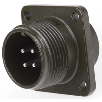 Amphenol Industrial MIL規格丸型コネクタ MS3102A， シリーズ， オス， 4極 MS3102A-14S-2P AMPHENOL