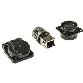 Amphenol Socapex RJ45 モジュラーコネクタ， メス， RJ45コネクタ， パネルマウント， Cat5e， RJF21BSCC AMPHENOL