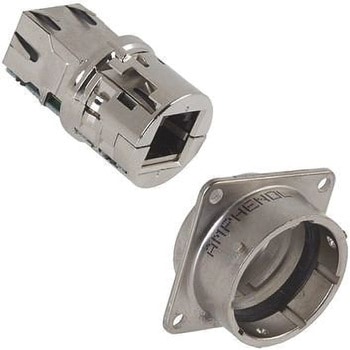 Amphenol Socapex RJ45 モジュラーコネクタ， メス， RJ45コネクタ， パネルマウント， Cat5e， RJF21N AMPHENOL