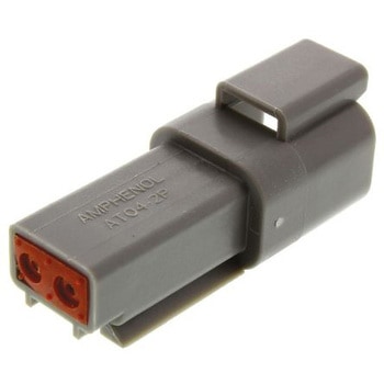 Amphenol Industrial 自動車用コネクタ 2極 メス 電源コネクタ， AT04-2P AMPHENOL