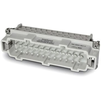 Amphenol Industrial ヘビーデューティパワーコネクタインサート Heavy Mate C146シリーズ オスインサート 24 + PE極 コネクタ C146 10A024 102 1 AMPHENOL