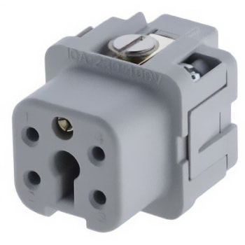 Amphenol Industrial ヘビーデューティパワーコネクタインサート Heavy Mate C146シリーズ メスインサート 4+PE極 コネクタ C146 10B004 002 4 AMPHENOL