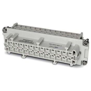 Amphenol Industrial ヘビーデューティパワーコネクタインサート Heavy Mate C146シリーズ メスインサート 24極 コネクタ C146 10B024 102 1 AMPHENOL