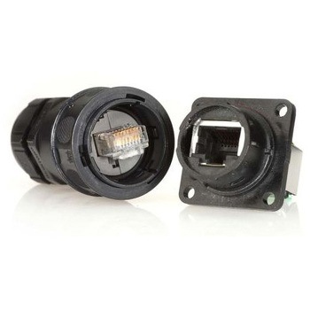 Amphenol Socapex RJ45 モジュラーコネクタ， メス， RJ45コネクタ， パネルマウント， Cat5e， RJF54421 AMPHENOL