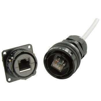 Amphenol Socapex イーサネットコネクタ， オス， RJ45コネクタ， プッシュプル， Cat5e， RJF6ZN AMPHENOL