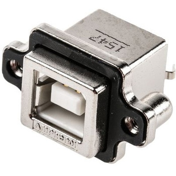 Amphenol USBコネクタ B タイプ， メス スルーホール実装 MUSBD51100 AMPHENOL