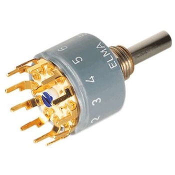 Elma ロータリセレクタスイッチ，2極， 01-1424 TYPE 01 ELMA