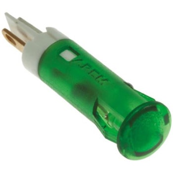 Apem パイロットランプ， 12V dc， 緑， 実装ホールサイズ:6mm， QS61XXG12 APEM