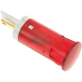 Apem パイロットランプ， 24V dc， 赤， 実装ホールサイズ:12mm， QS121XXR24 APEM