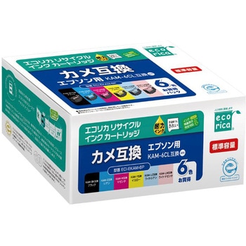 リサイクルインクエプソン対応KAM-6CL(染料) エコリカ