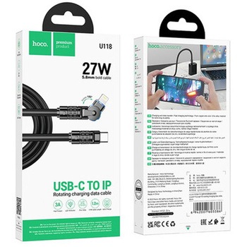 hoco U118 180Rotatingケーブル PD27W ブラック hoco