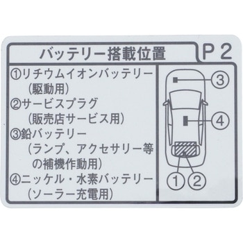 (G9275)バッテリコーション ラベル NO.1 トヨタ