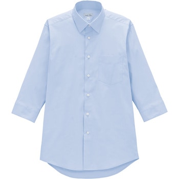 メンズレギュラーカラー七分袖シャツ - FACEMIX