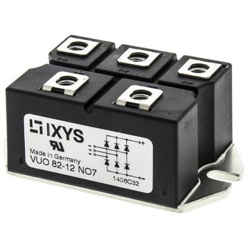 IXYS 整流用 ブリッジダイオード 88A， 1200V， 72 x 42 x 30mm， VUO82-12NO7 - IXYS