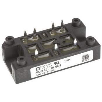 IXYS 整流用 ブリッジダイオード 55A， 1600V， 63 x 31.6 x 17mm， VUO52-16NO1 IXYS