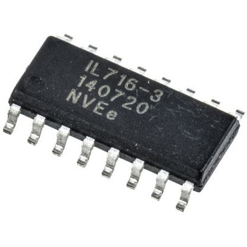 NVE デジタルアイソレーター 4チャンネル， 2.5 kVrms IL716-3E NVE