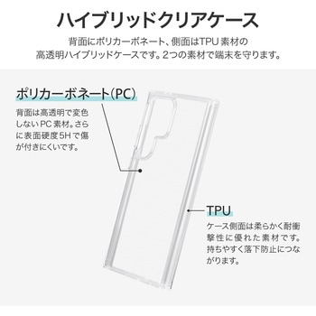 Galaxy S24 Ultra 耐傷・耐衝撃ハイブリッドケース 「UTILO Tough」 クリア TPU LEPLUS NEXT