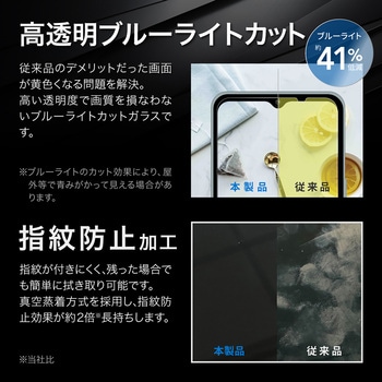 AQUOS wish4 ガラスフィルム 「GLASS PREMIUM FILM」全面保護 ブルーライトカット LEPLUS NEXT