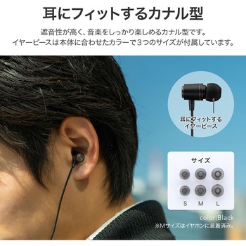 スマートフォン(汎用) イヤフォン(ボリューム/マイク付)「極の音域 STABLE」 LEPLUS NEXT