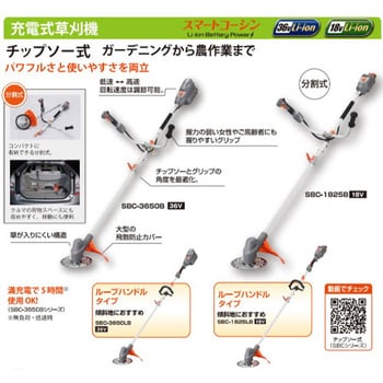 【バッテリー2個付き】充電式草刈機シリーズ 工進