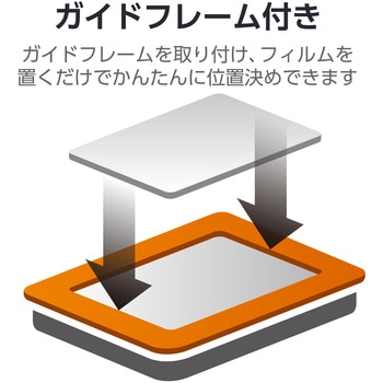 11インチ iPad Air (M2) 2024年用 ガラスフィルム 高透明 ブルーライトカット ガイドフレーム付 指紋防止 エレコム