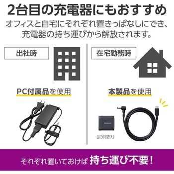 ノートパソコン充電ケーブル 2m PD 100W Type-C to DC丸型プラグ(5.5/2.5mm) 【東芝 富士通 NEC 各種対応】 エレコム