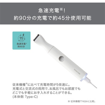 VIOシェーバー VIO 充交両用 ホワイト テスコム