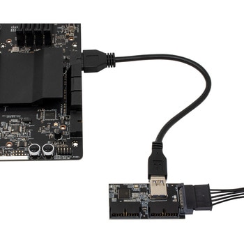 USB3.0ヘッダー 2分配ハブ アイネックス