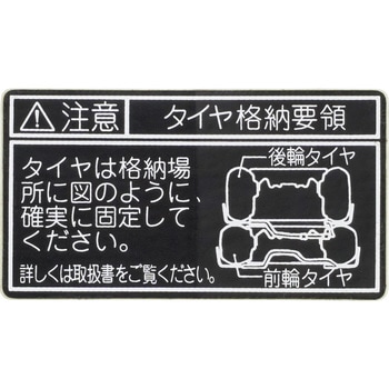 (74544)タイヤ キャリア コーションプレート トヨタ