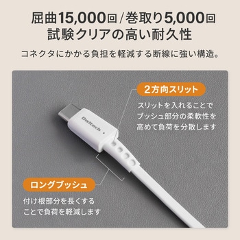 PD60W充電/データ通信対応 温度センサー搭載 片引き巻取り式 katamaki Type-C to Type-Cケーブル OWLTECH(オウルテック)