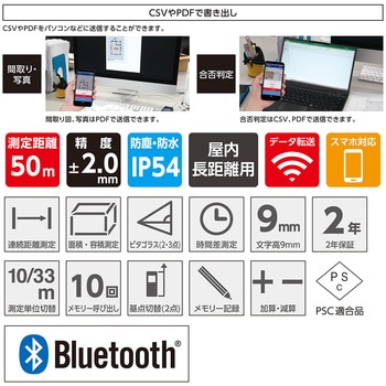 レーザー距離計 L-Measure BK シンワ測定