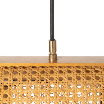 RATTAN PENGANT LAMP 2BULB NT BRID