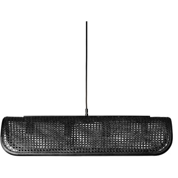 RATTAN PENGANT LAMP 4BULB BK BRID