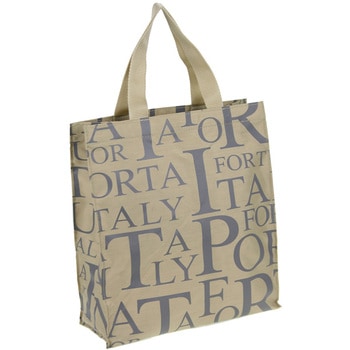 英字総柄コンパクトショッピングバッグ Porta Fortuna