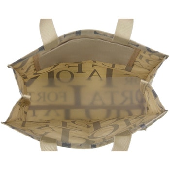 英字総柄コンパクトショッピングバッグ Porta Fortuna