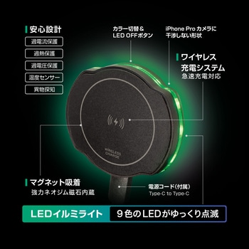 ワイヤレスチャージ マグホルダー エアコン 槌屋ヤック