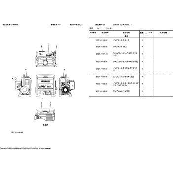 部品 EF900FW(7C11， 2012) 020 YAMAHA(ヤマハ)
