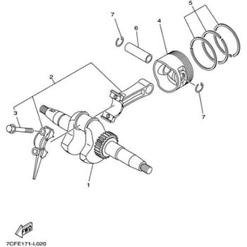 部品 EF2000iS(7CF1， 2015) 020 YAMAHA(ヤマハ)