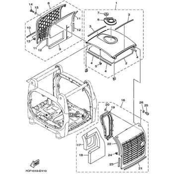 部品 EF2000iS(7CF1， 2015) 020 YAMAHA(ヤマハ)