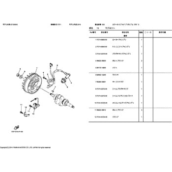部品 EF2000iS(7CF1， 2015) 020 YAMAHA(ヤマハ)