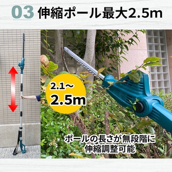充電式高枝ヘッドトリマー TOOLS LIFE