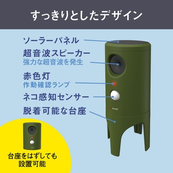 ネコを寄せ付けない ネコよけセンサー「猫しっし ソーラー」 ムサシ