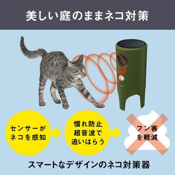 ネコを寄せ付けない ネコよけセンサー「猫しっし ソーラー」 ムサシ