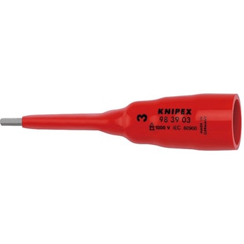 (3/8SQ)絶縁ヘキサゴンソケット 1000V KNIPEX(クニペックス)