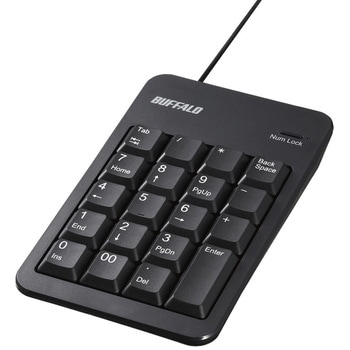 有線テンキーボード TabキーUSBハブ付き BUFFALO(バッファロー)